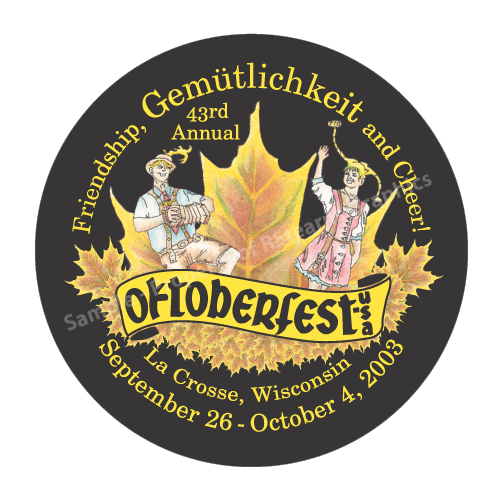 2003 - 43rd annual, Oktoberfest button contest entry
