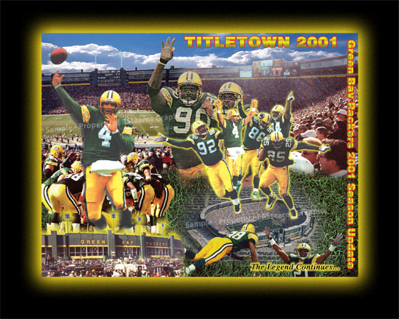 Photoshop collage of the Green Bay Packers