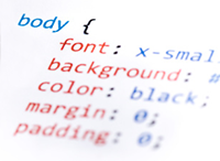 paper with css code printed on it
