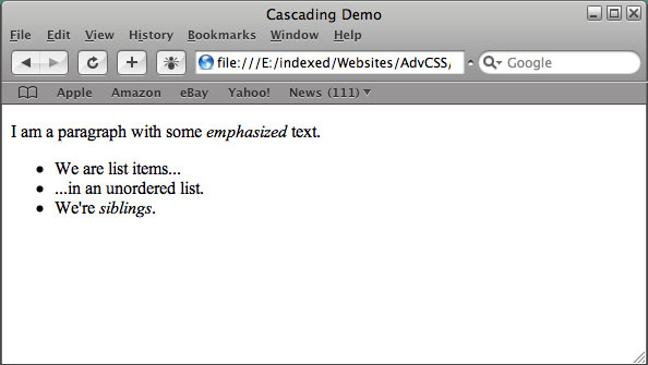 Cascading.htm in a Web browser
