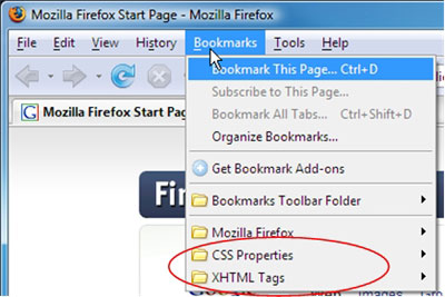 New folders in Firefox Bookmarks