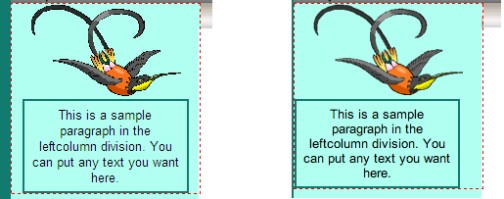 Paragraph in IE (left) and Safari (right).