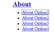 About Option1 has the focus