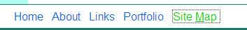 Site Map link has the focus