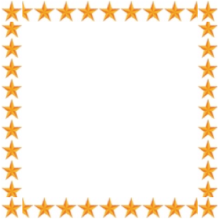 A square border made of yellow stars. 