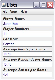 First player's information