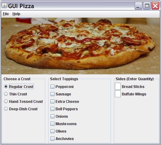 Window with text fields