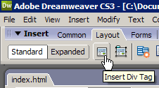 Insert Div Tag