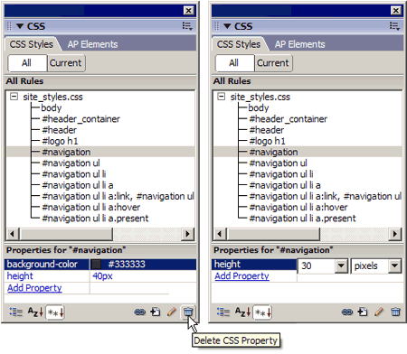 CSS Styles panel