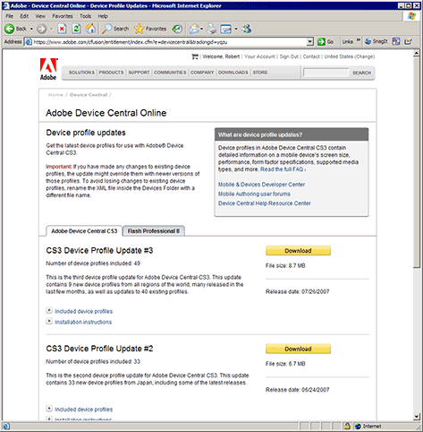 Adobe Device Central Online