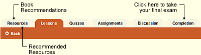 Classroom navigation bar