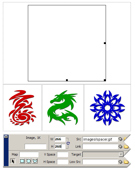 Set the image dimensions