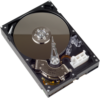 Inside a traditional hard drive
