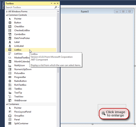 ListBox in the Toolbox