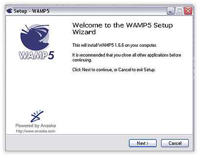  The WAMP5 Setup Wizard