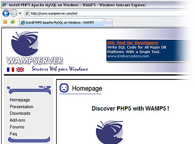  The WAMP5 Download Web page